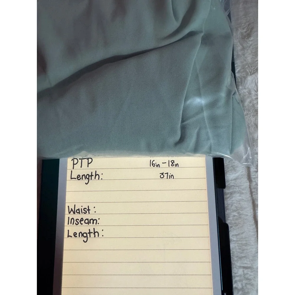 Sage Green Smocked Midi Dress Ruffle Square Neck Cottagecore 3/4 Sleeve M